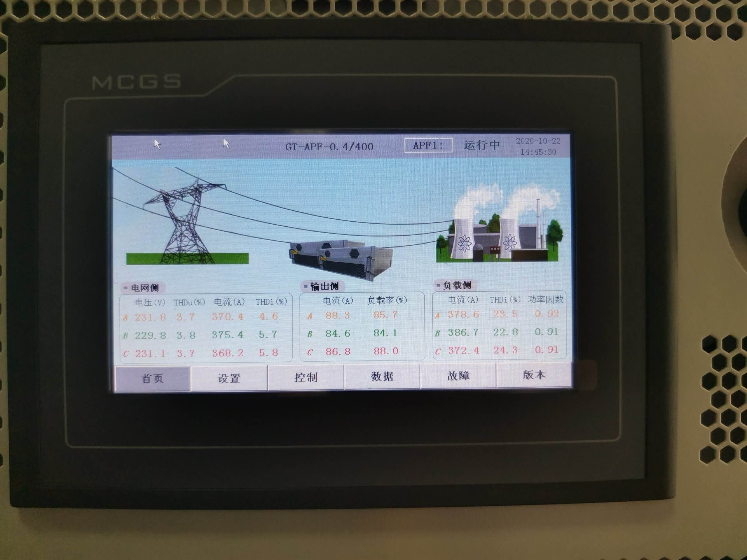 Enjoypowers power quality applications AHF used in new material company